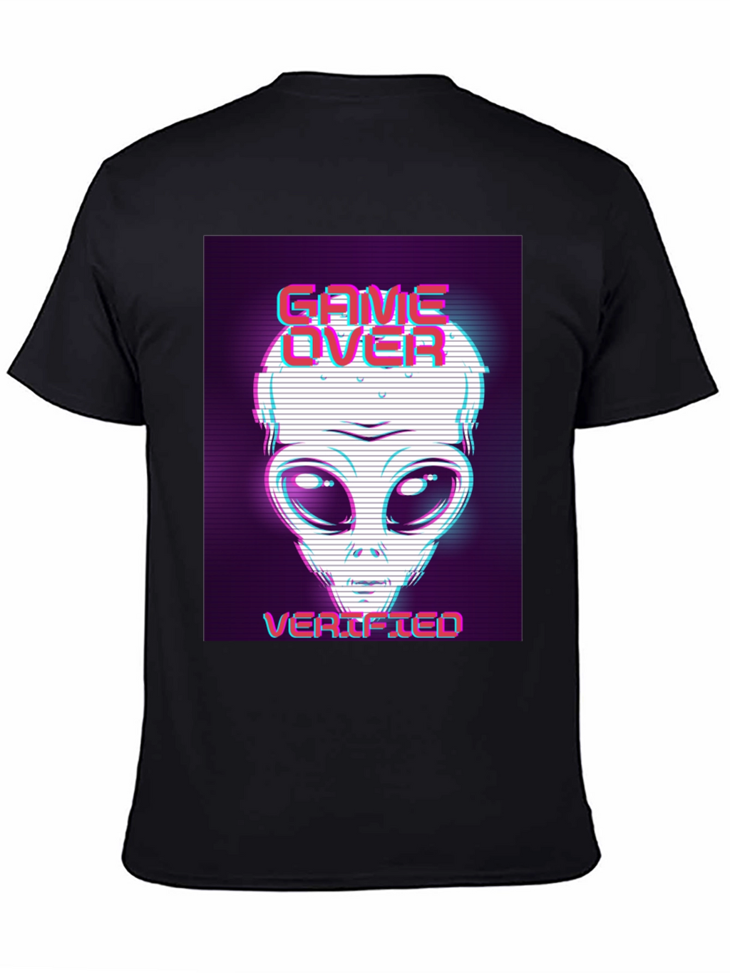 Game Over Alien Verified Black Graphic Tee