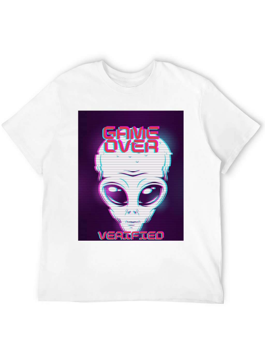 Game Over Alien Verified Black Graphic Tee