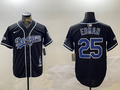 Men's Los Angeles Dodgers Tommy Edman #25 Black Replica Player Jerseys