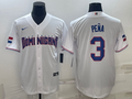 Men's 2023 World Baseball Classic #3 Jeremy Pena Dominican Republic White Jerseys