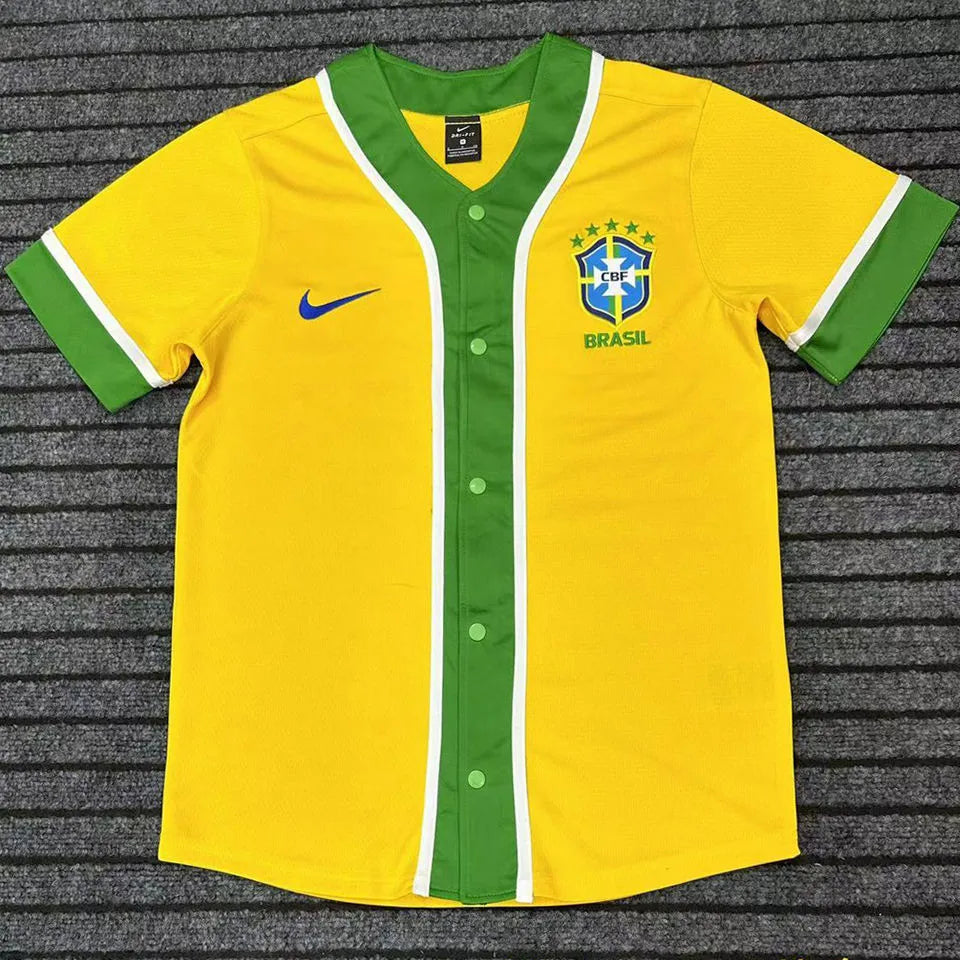 2023/24 Brazil Home Concept Edition Yellow Jersey Front