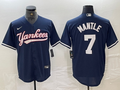 Men's New York Yankees Mickey Mantle #7 Navy Limited Player Jerseys