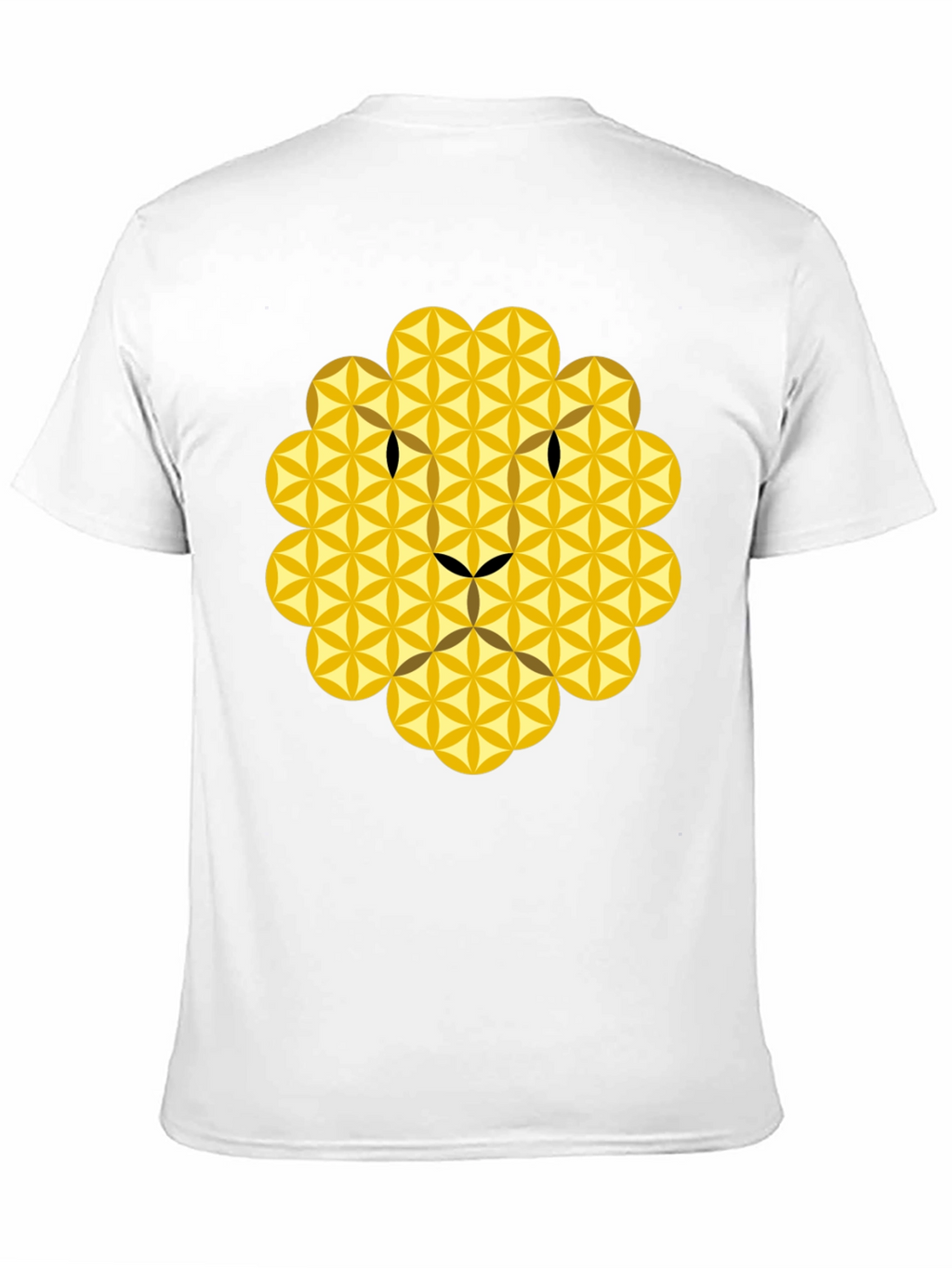 Geometric Lion Graphic Tee - Black