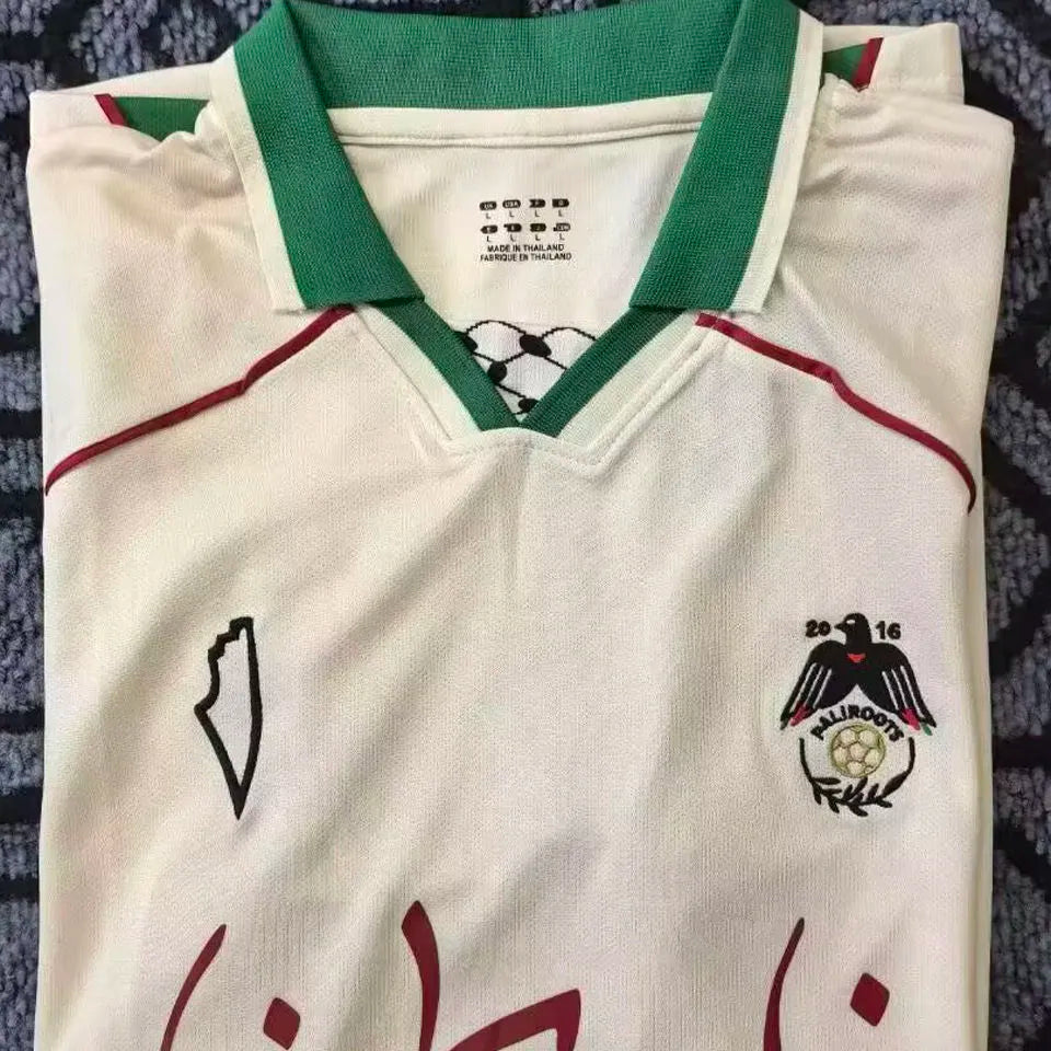 2025/26 Palestine Middel #17 Away Fans Soccer Jersey Detail 1
