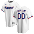 Men's Texas Rangers White Home Replica Custom Jerseys