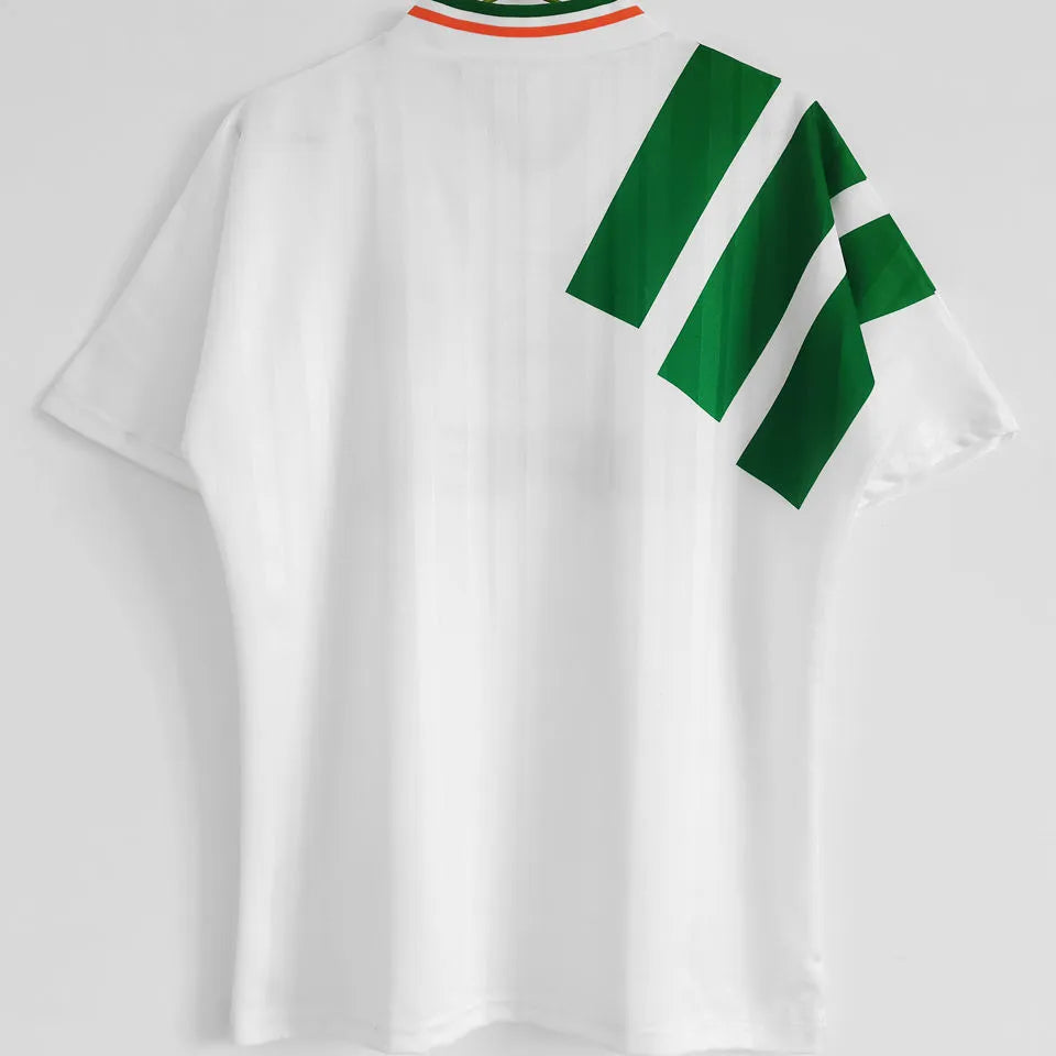1992/1994 Ireland Away White Retro Soccer Jersey Back