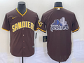 Men's San Diego Padres Brown Road Replica Team Jerseys