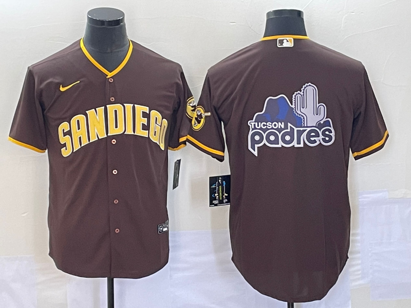 Men's San Diego Padres Brown Road Replica Team Jerseys