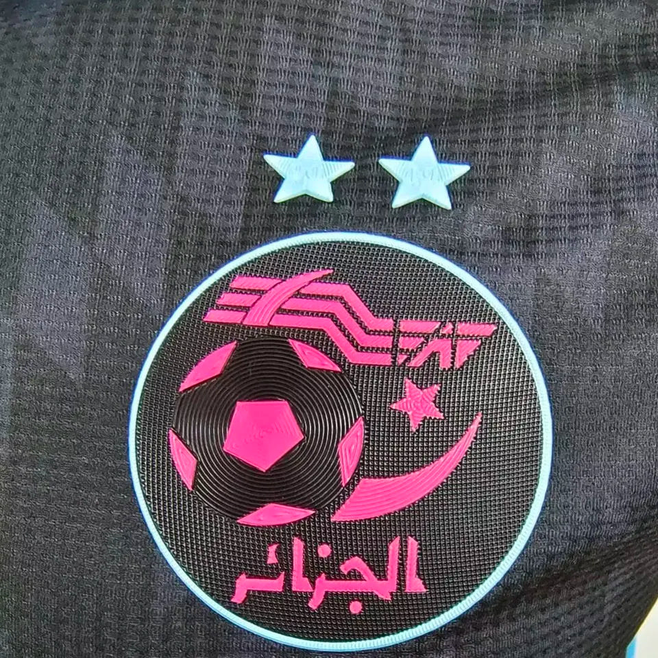 2024/25 Algeria Black Special Edition Player Version Jersey Detail 1