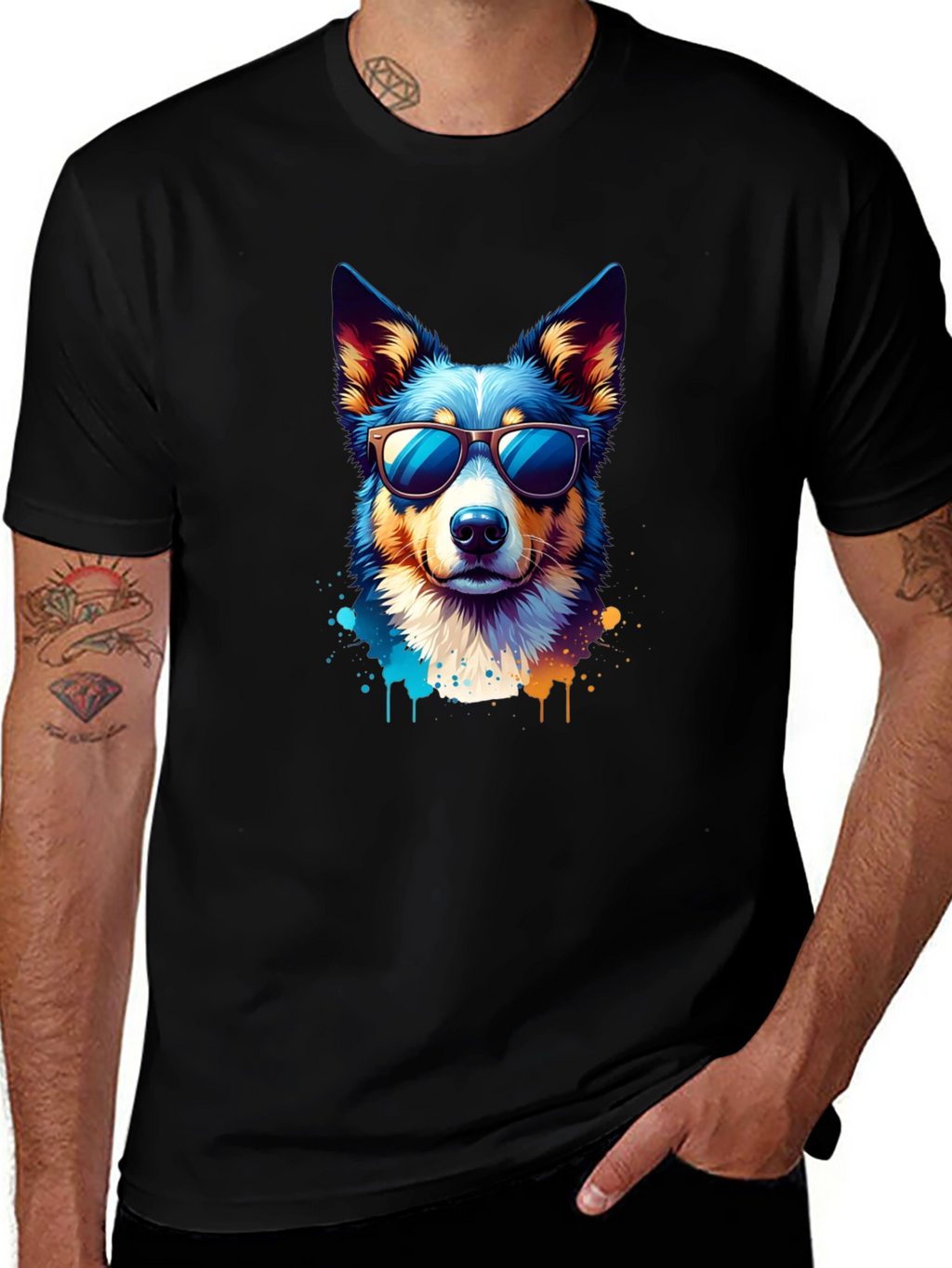 Cool Dog Graphic Tee - Unisex Black T-Shirt