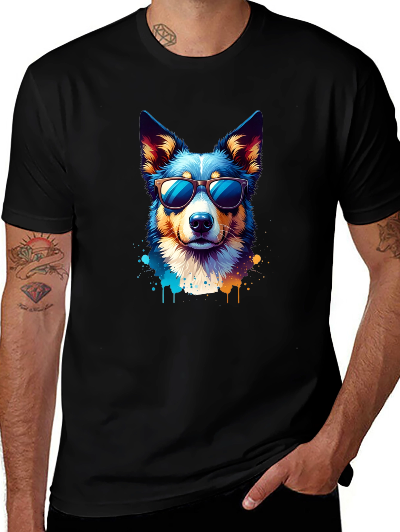 Cool Dog Graphic Tee - Unisex Black T-Shirt