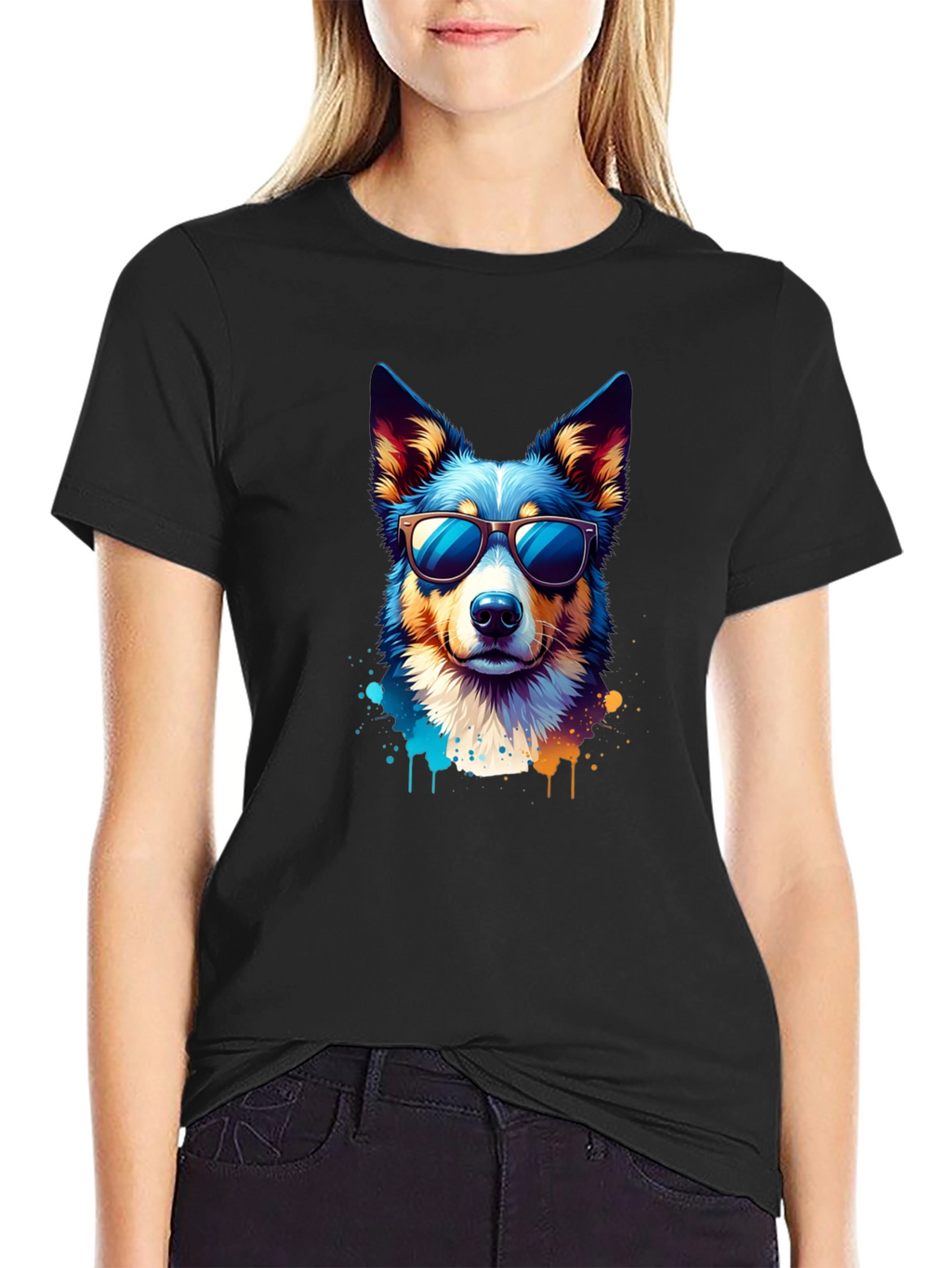 Cool Dog Graphic Tee - Unisex Black T-Shirt