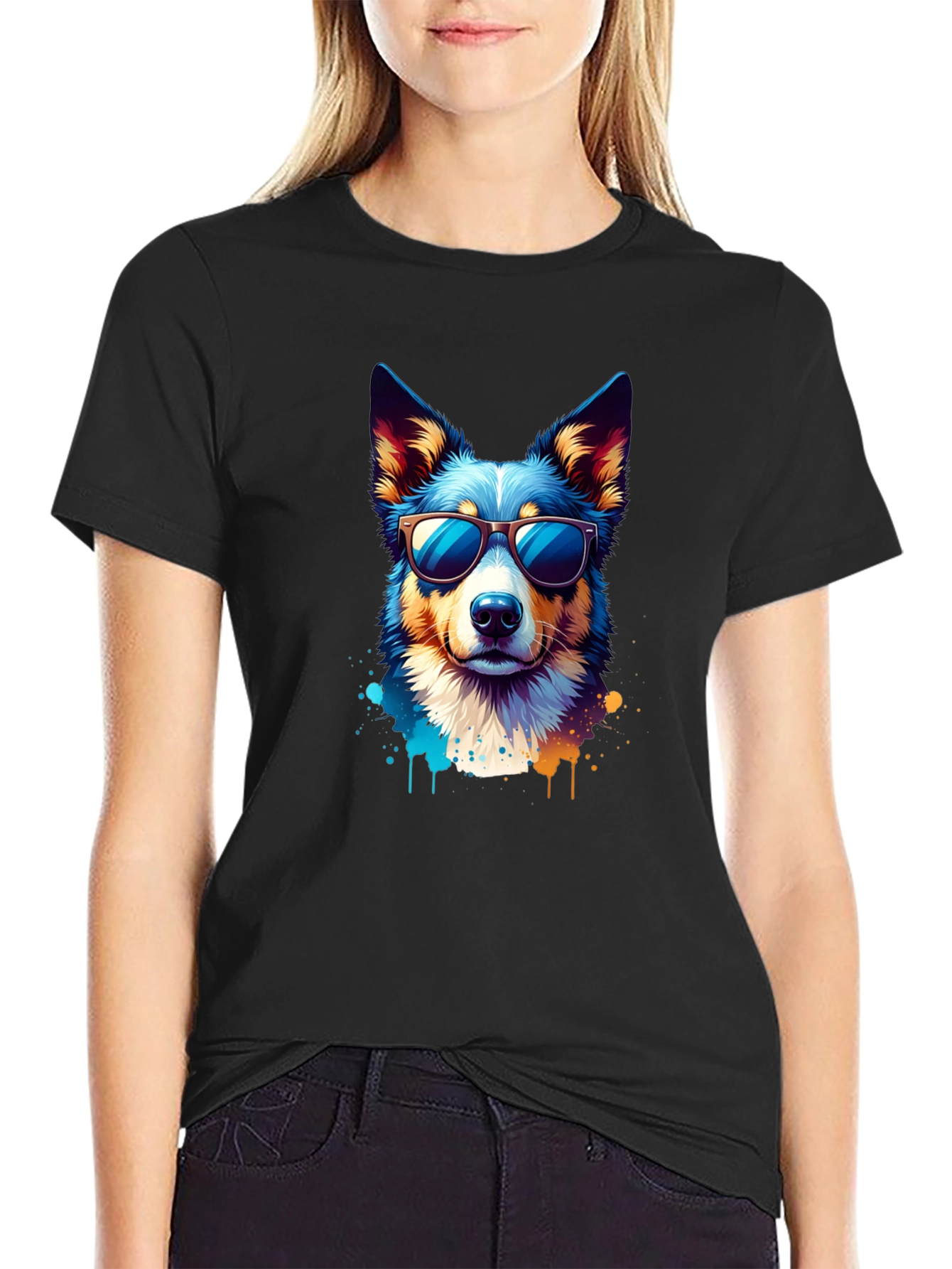 Cool Dog Graphic Tee - Unisex Black T-Shirt