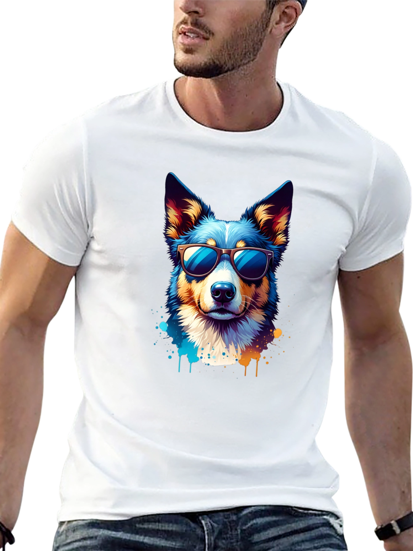 Cool Dog Graphic Tee - Unisex Black T-Shirt