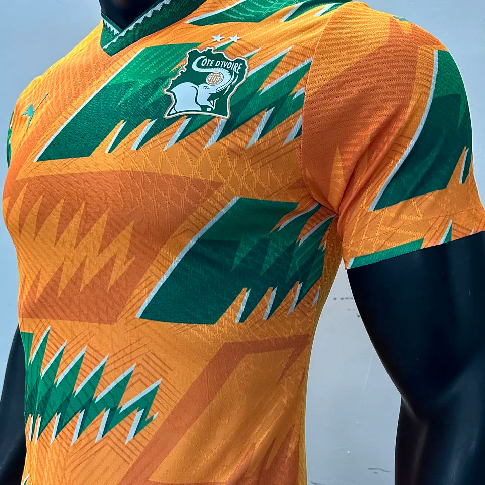 2024 Ivory Coast Special Edition Orange Player Version Jersey Detail 3