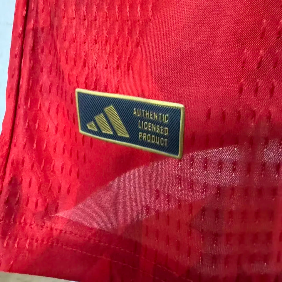 2026/27 Belgium Home Red Player Version Soccer Jersey Detail 4