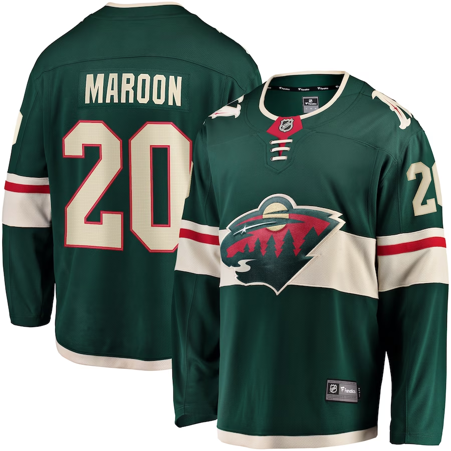 Men's Minnesota Wild Pat Maroon #20 Green Home Breakaway Jerseys