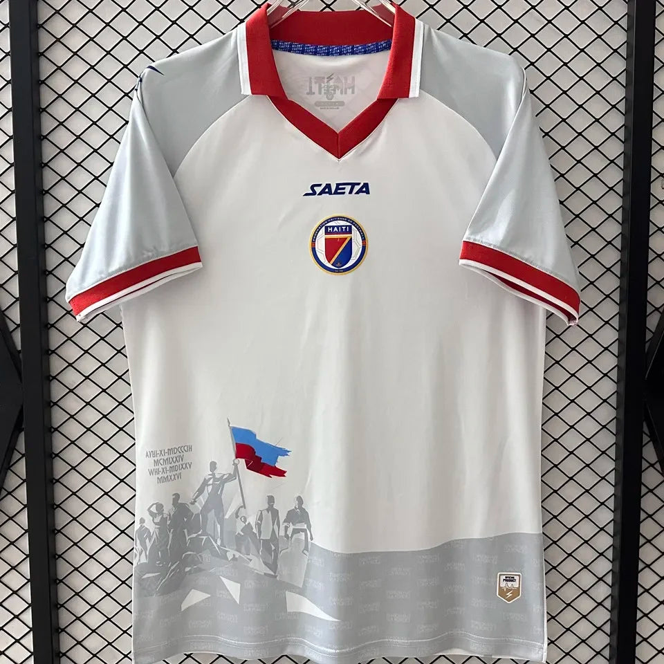 2026/27 Haiti Away White Fans Soccer Jersey 海地 Detail 2
