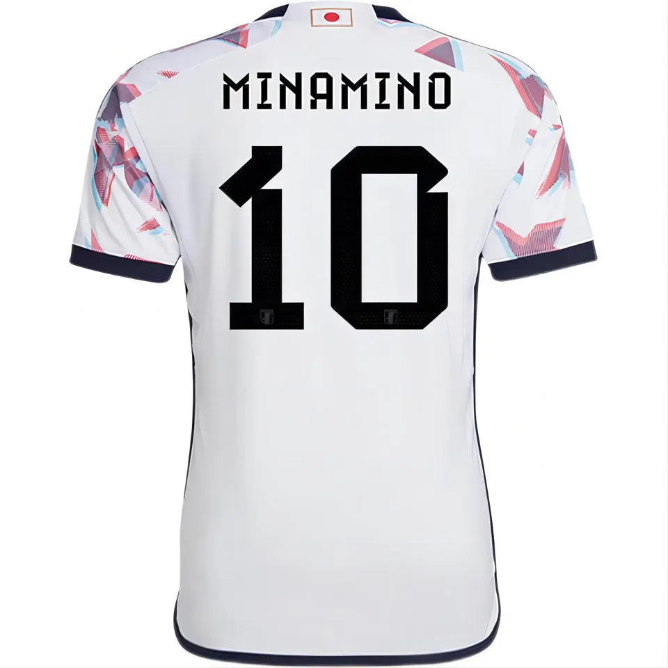 MINAMINO #10 Japan 1:1 Away White Fans Jersey 2022/23 ★★ Front