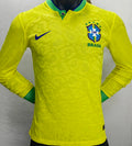 2022/23 Brazil Home Yellow Player Version Long Sleeve Jersey 长袖 Front