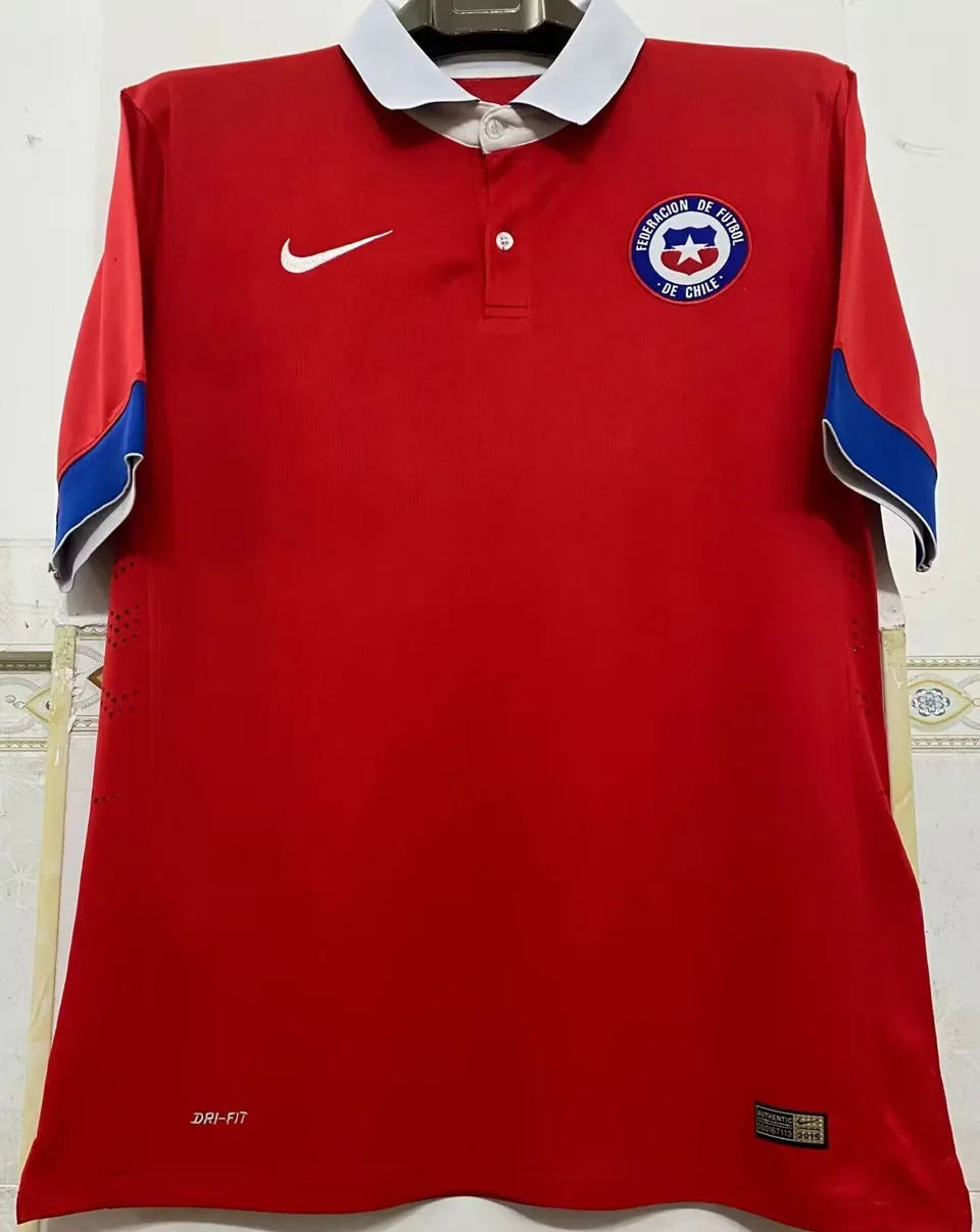 2015/16 Chile Home Red Retro Soccer Jersey Front