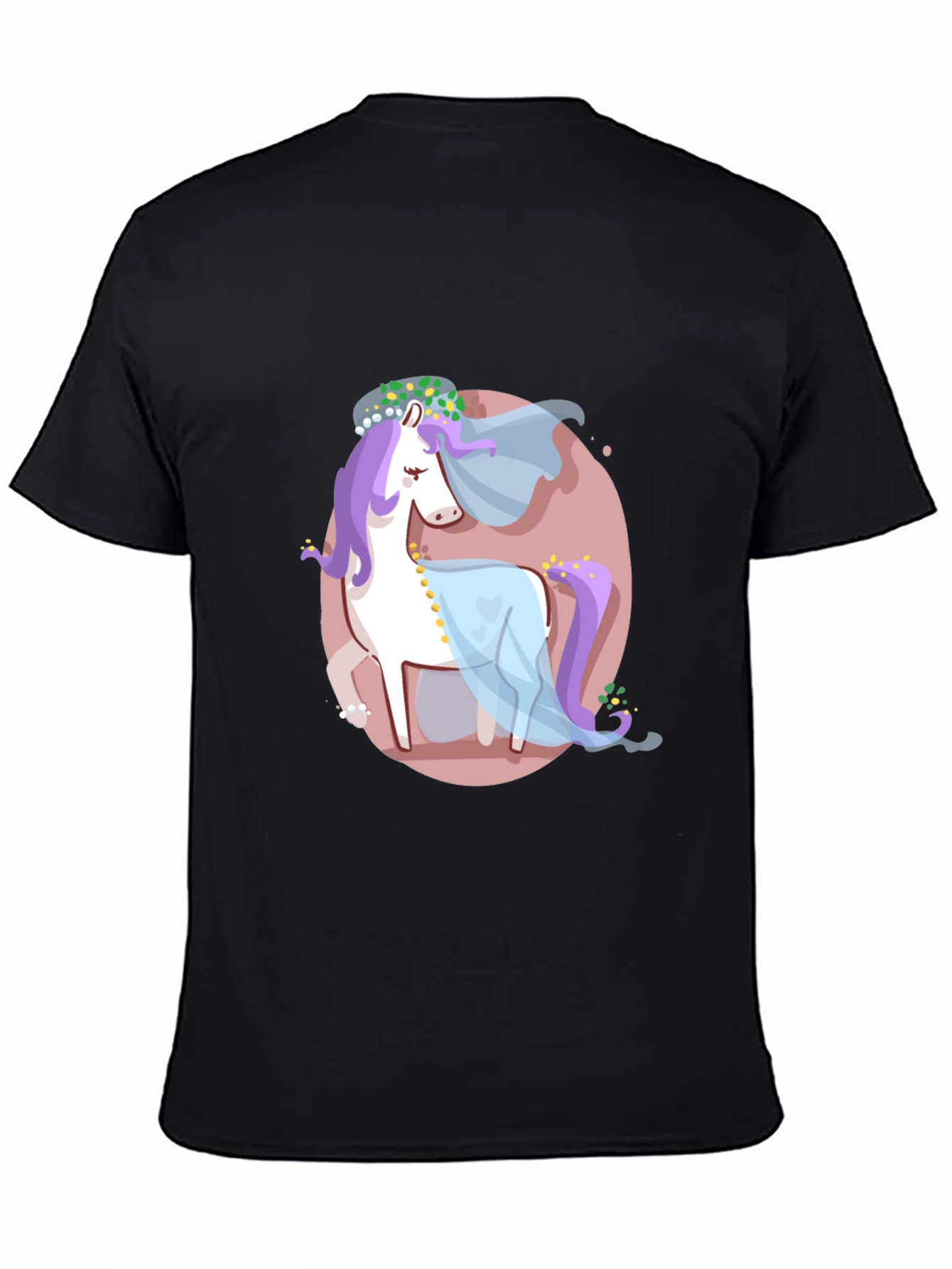 Unicorn Bride Graphic T-Shirt - Black Cotton Tee