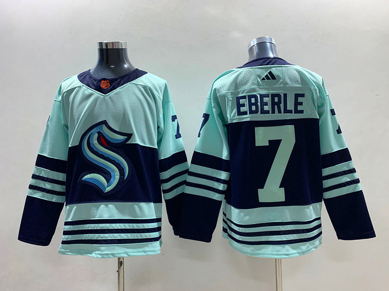 Men's Seattle Kraken Jordan Eberle #7 Teal Reverse Retro 2.0 Authentic Player Jerseys