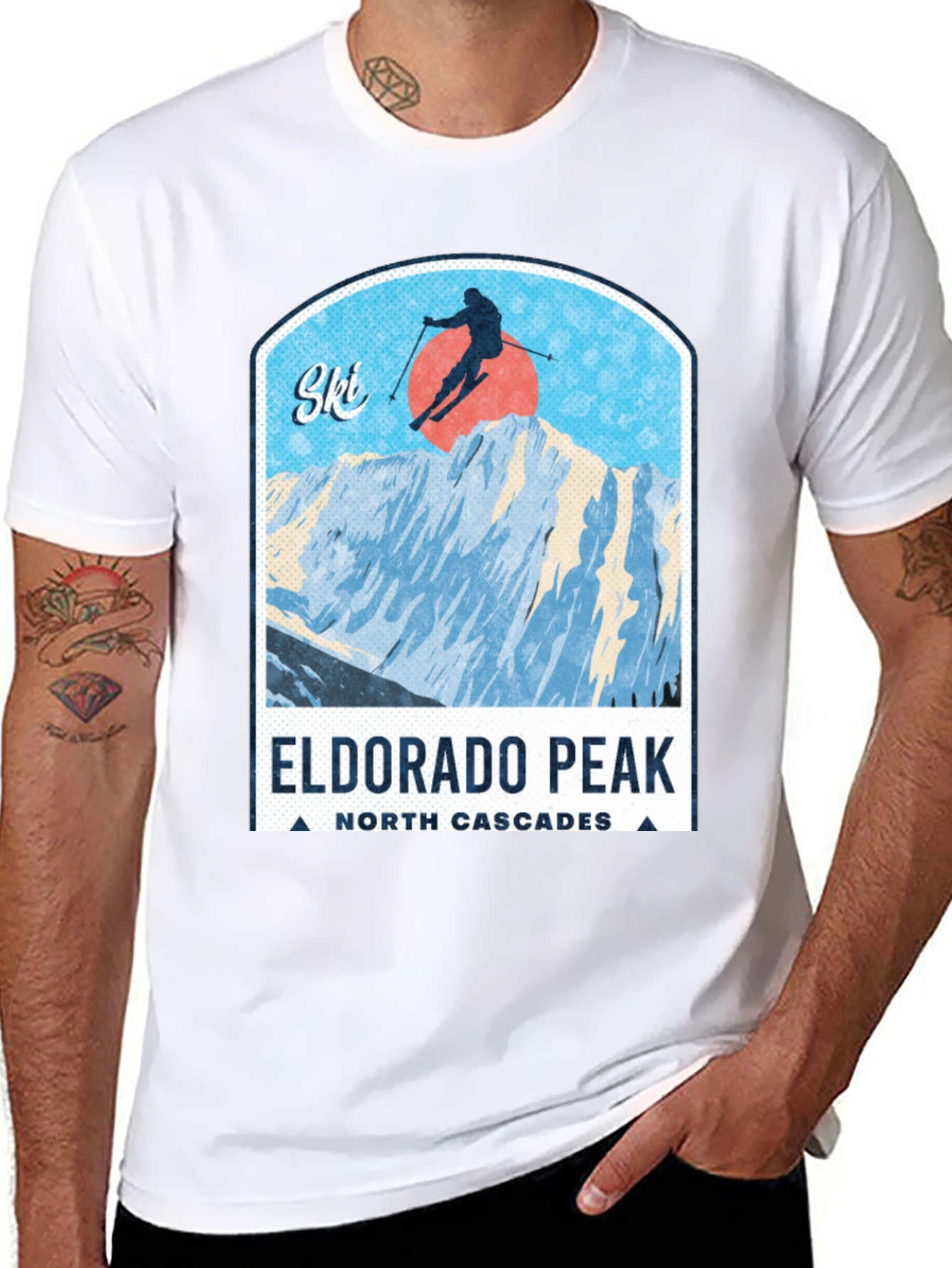 Eldorado Peak Ski T-Shirt - North Cascades Design
