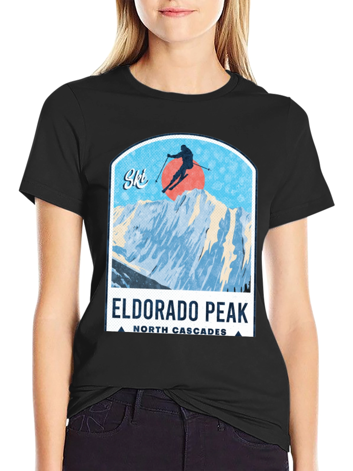 Eldorado Peak Ski T-Shirt - North Cascades Design