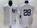 Men's New York Yankees Josh Donaldson #28 White Replica Player Name Jerseys