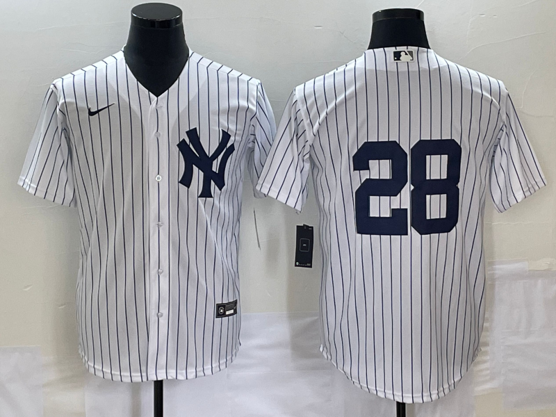 Men's New York Yankees Josh Donaldson #28 White Replica Player Name Jerseys