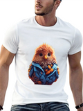 Cute Bird in Jacket Graphic Tee