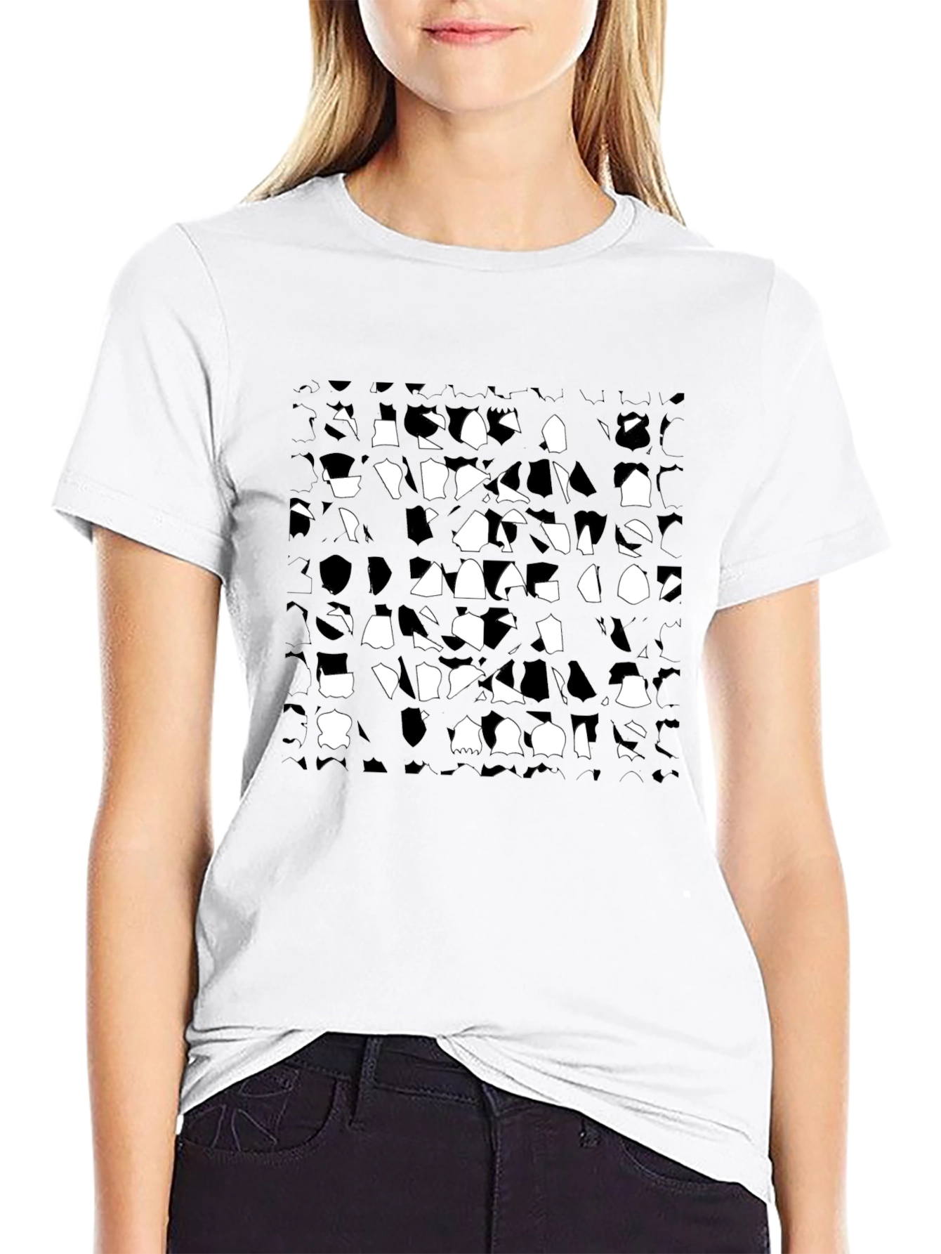 Abstract Black & White Graphic Tee