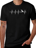 Yoga Heartbeat T-Shirt - Black Cotton Tee