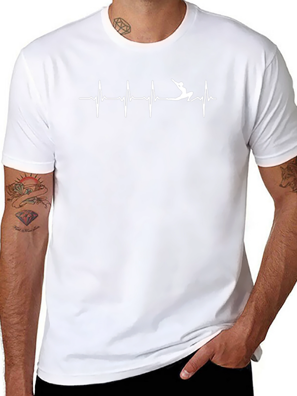 Yoga Heartbeat T-Shirt - Black Cotton Tee