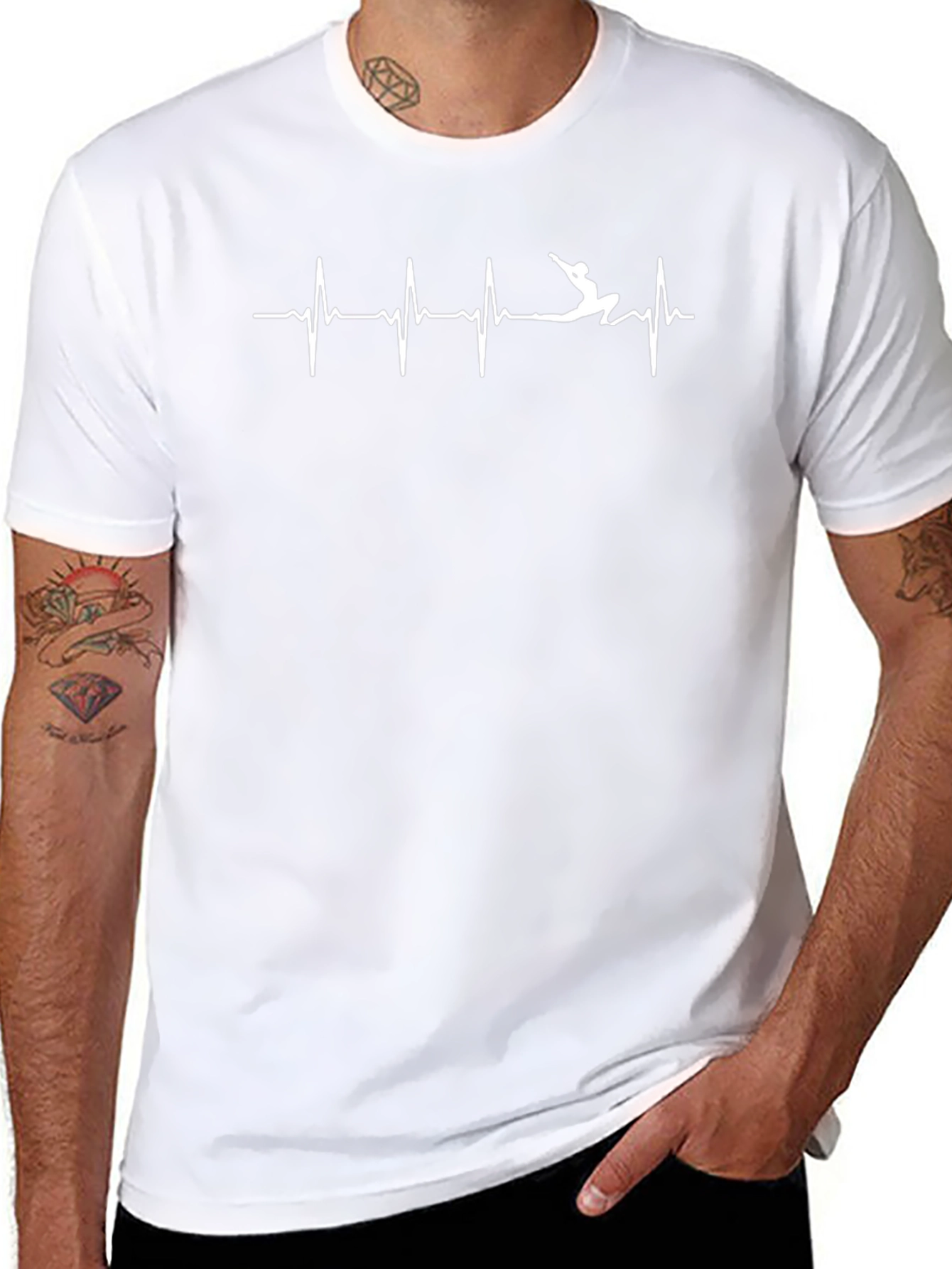 Yoga Heartbeat T-Shirt - Black Cotton Tee