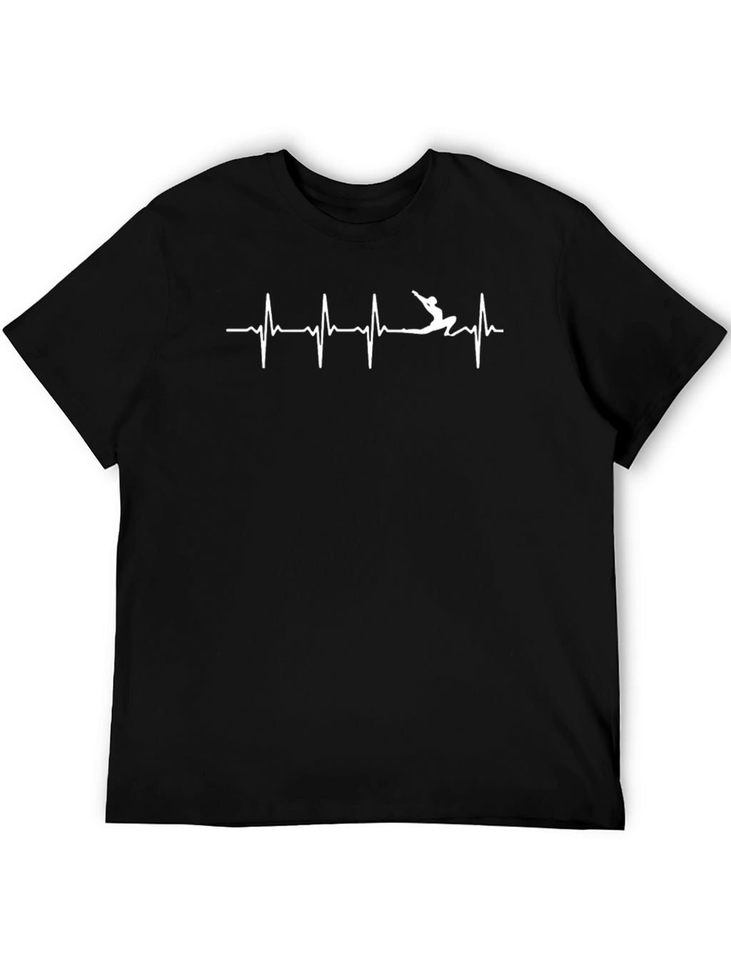 Yoga Heartbeat T-Shirt - Black Cotton Tee