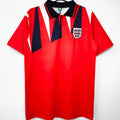1992 England Away Red Retro Soccer Jersey Front