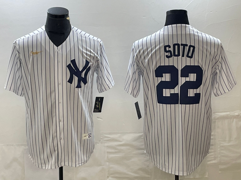 Men's New York Yankees Juan Soto #22 White Home Cooperstown Collection Player Jerseys