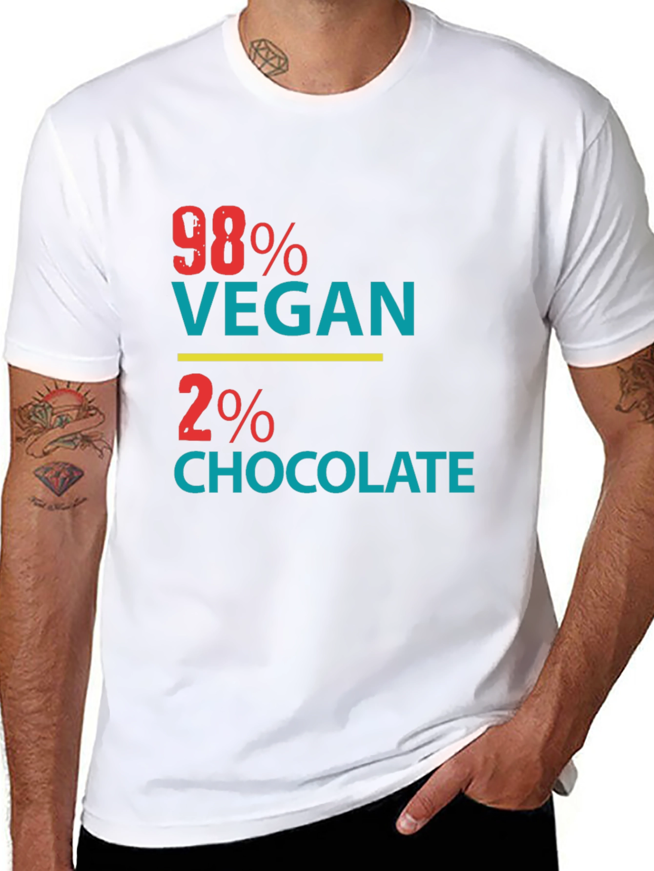 98% Vegan 2% Chocolate Graphic Tee