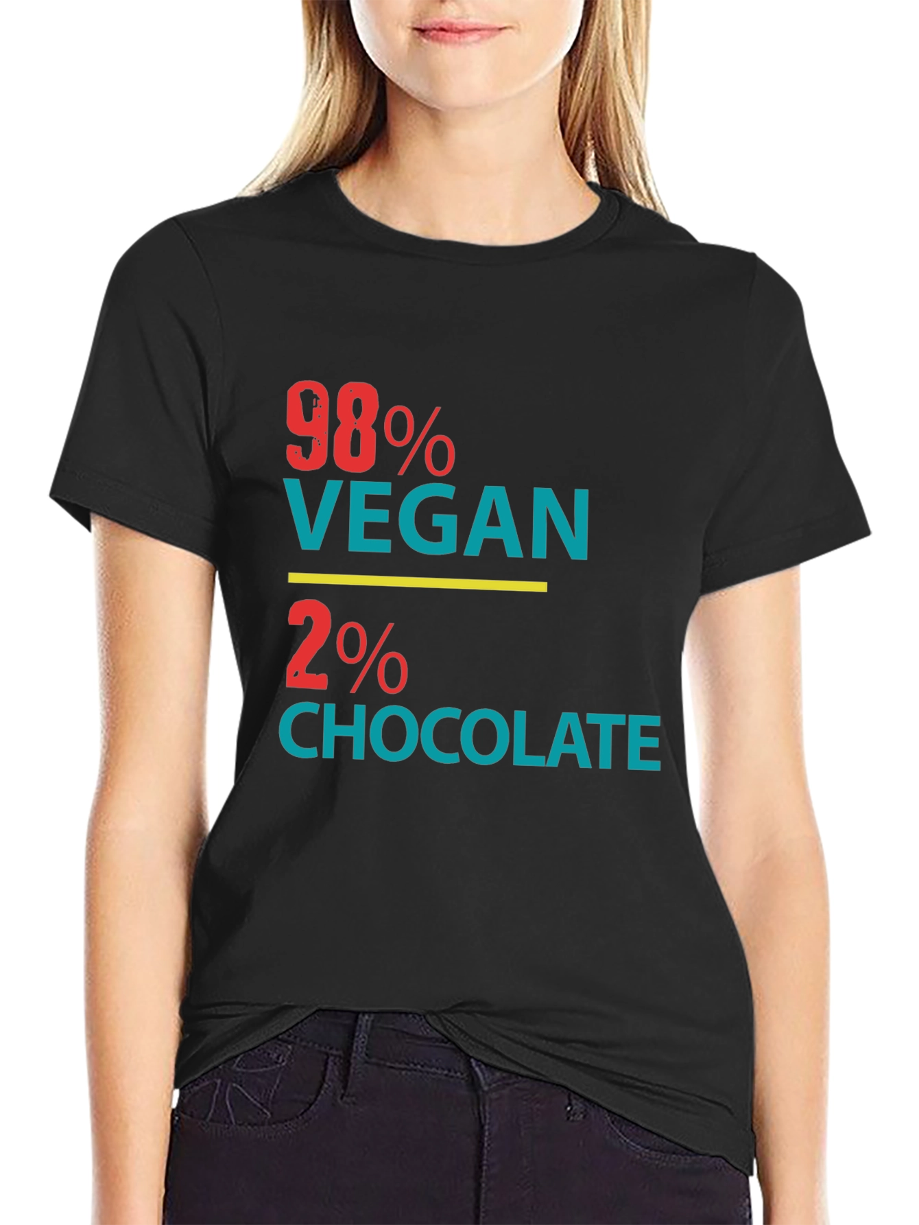98% Vegan 2% Chocolate Graphic Tee