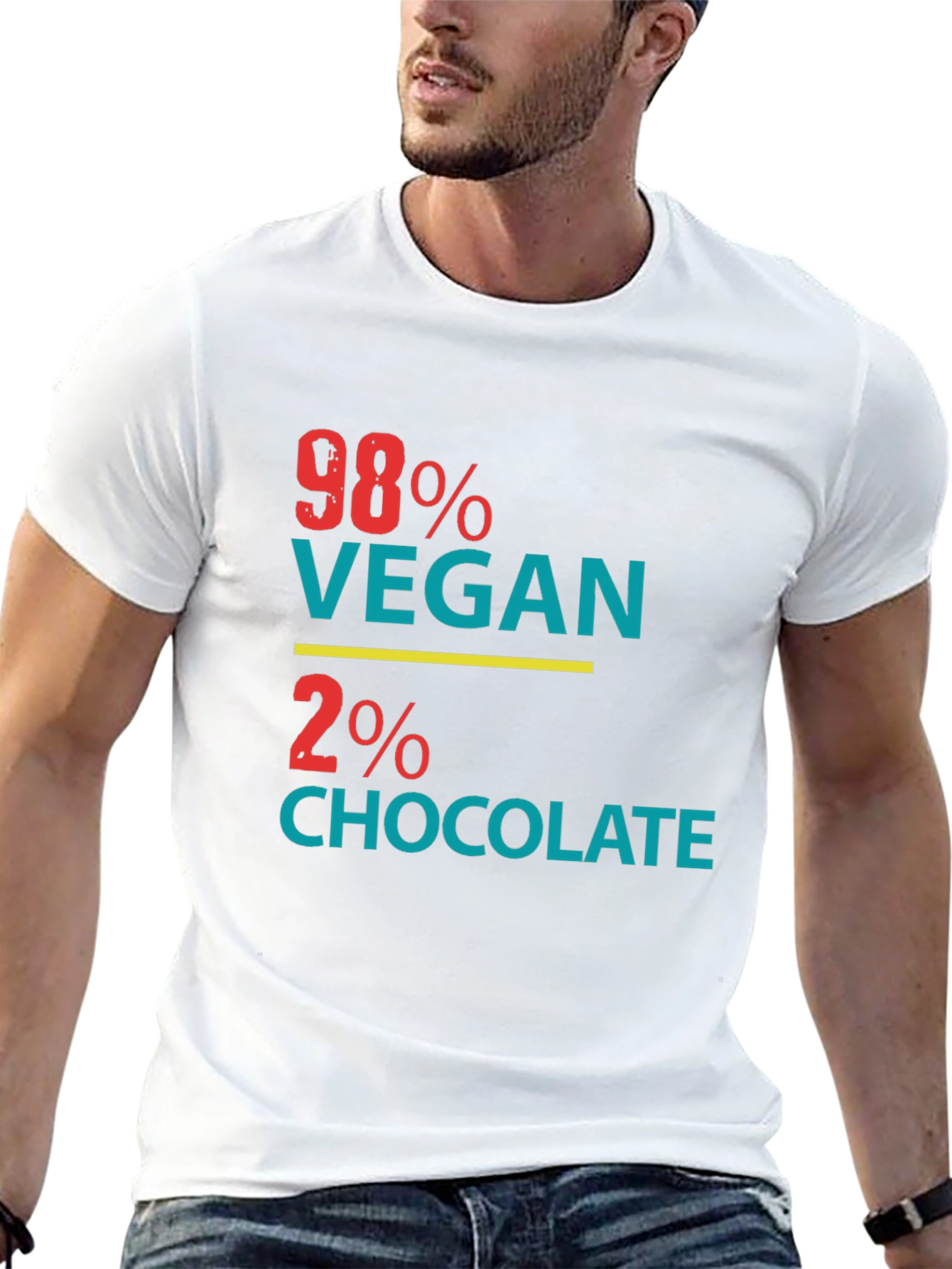 98% Vegan 2% Chocolate Graphic Tee
