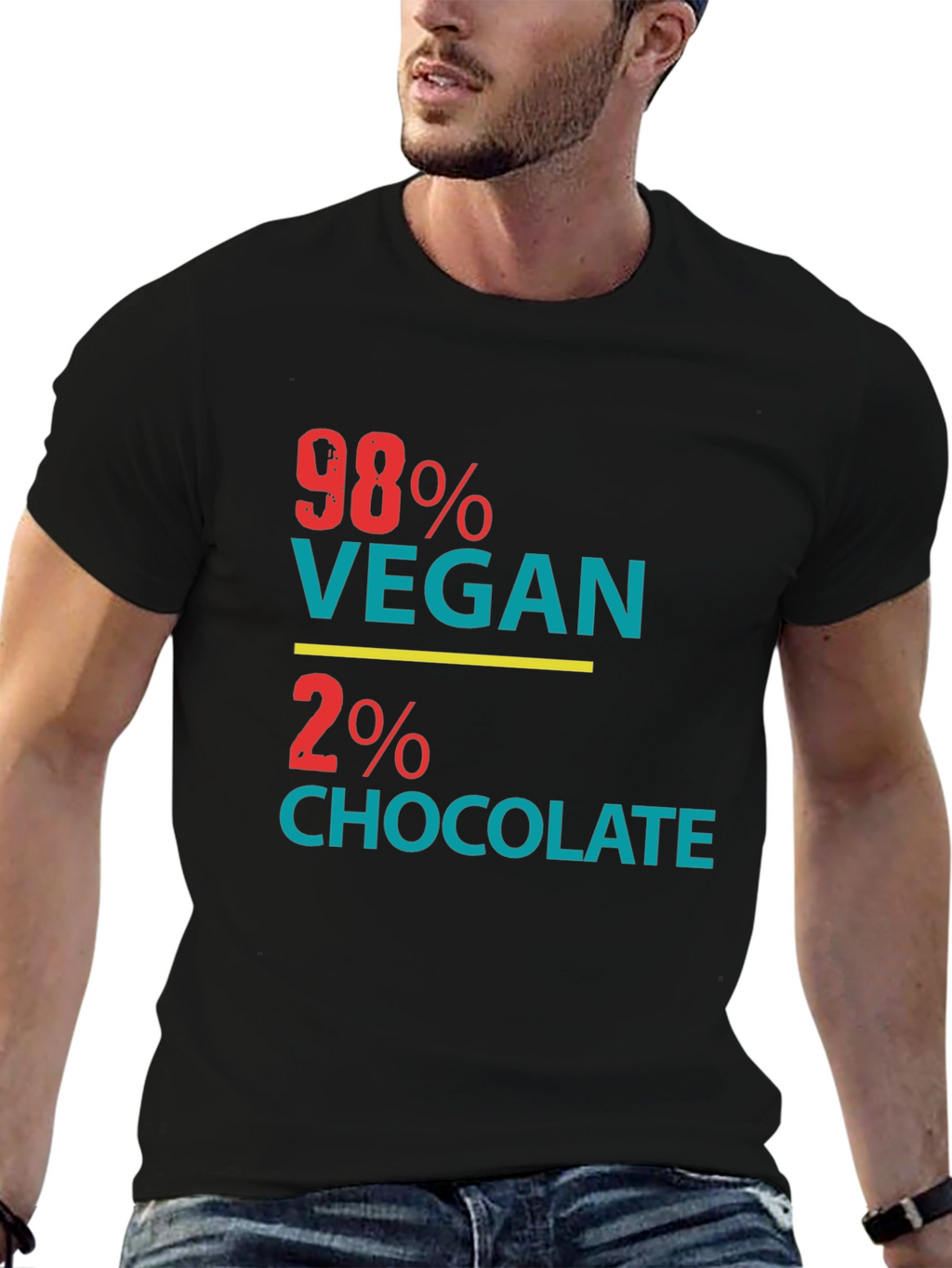 98% Vegan 2% Chocolate Graphic Tee