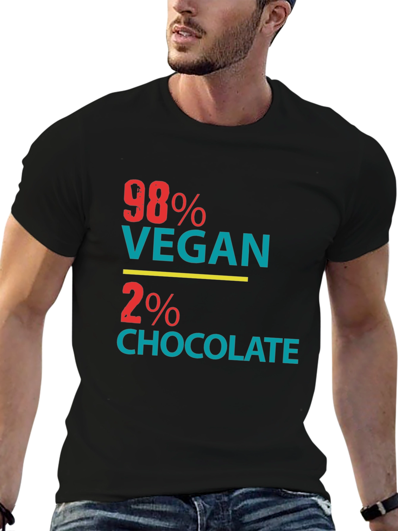 98% Vegan 2% Chocolate Graphic Tee