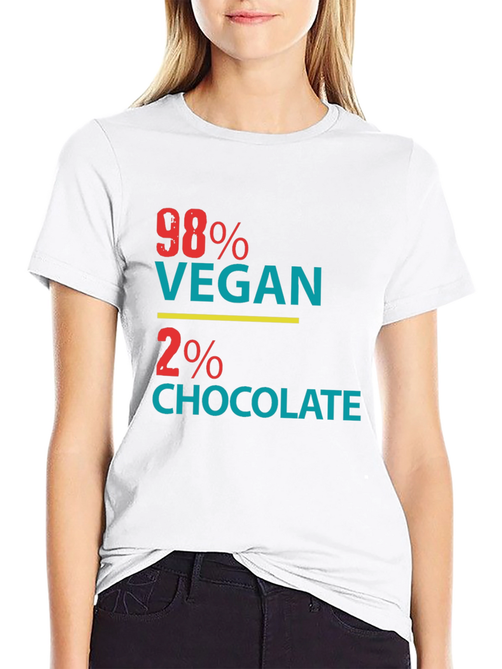 98% Vegan 2% Chocolate Graphic Tee