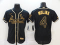 Men's St. Louis Cardinals Yadier Molina #4 Black Stitched Jerseys