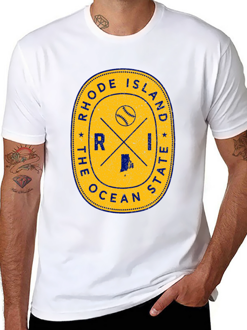 Rhode Island Baseball T-Shirt - Ocean State Tee