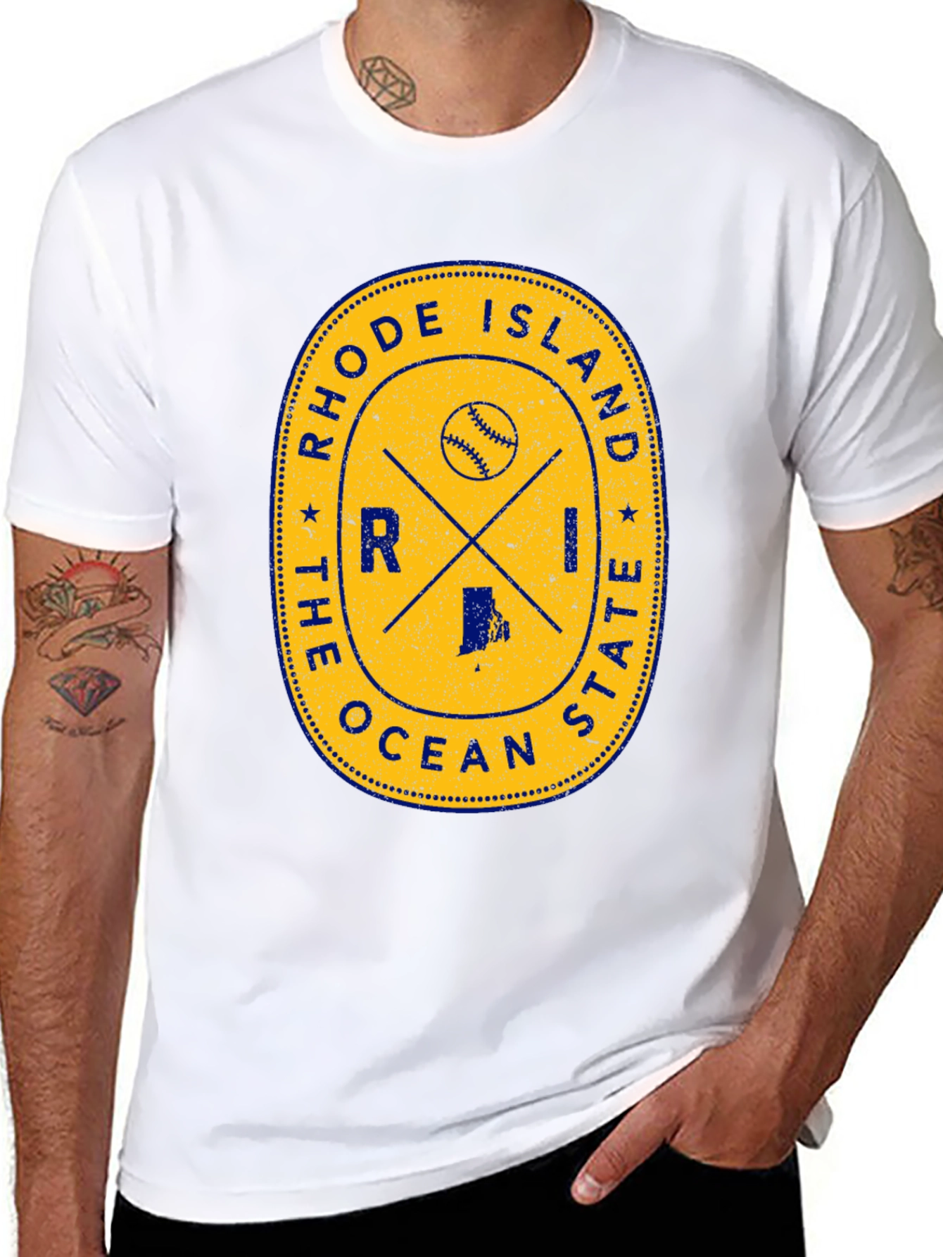 Rhode Island Baseball T-Shirt - Ocean State Tee