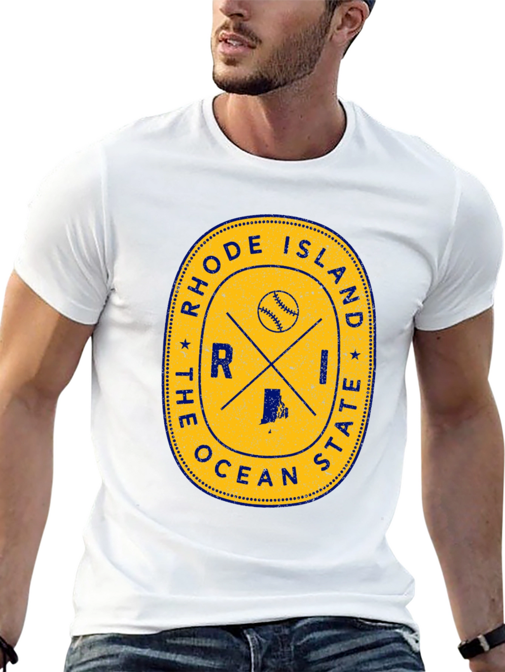 Rhode Island Baseball T-Shirt - Ocean State Tee