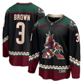 Men's Arizona Coyotes Josh Brown #3 Black Home Breakaway Player Jerseys